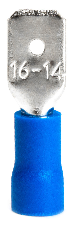 AMIO ακροδέκτες καλωδίων 03070 με μόνωση, 6.35mm, 1.5-2.5mm², 10τμχ