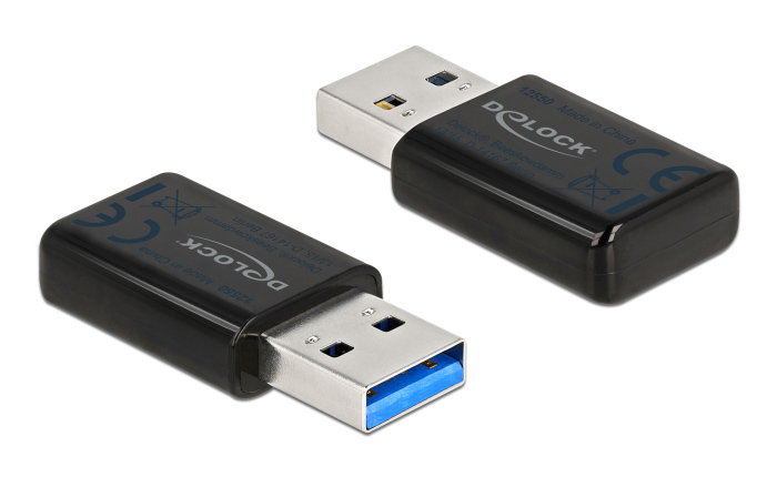 DELOCK ασύρματος USB αντάπτορας δικτύου 12550, 867Mbps, 2.4/5GHz, DFS