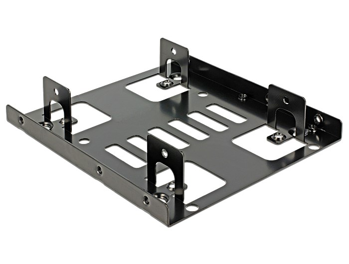 DELOCK Tray μετατροπής από 3.5″ σε 2x 2.5″, Metal, μαύρο
