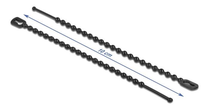 DELOCK reusable δεματικά καλωδίων 19566, 100×2.4mm, μαύρα, 100τμχ