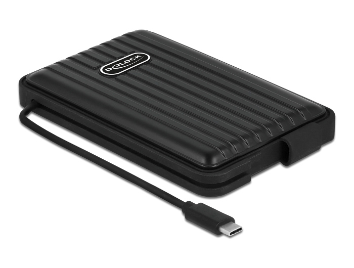 DELOCK θήκη για 2.5″ SATA HDD/SSD 42625, 6Gbps, IP66, μαύρη