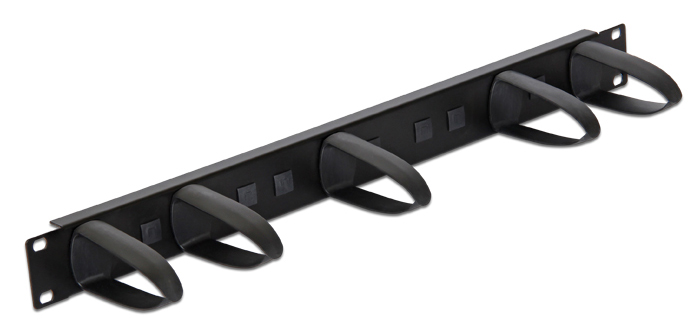 DELOCK cable management 43345 για rack 19″/1U, 5x γάντζοι, μαύρο
