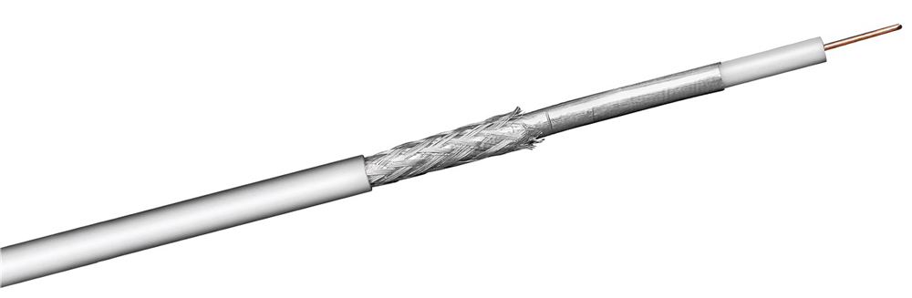 GOOBAY καλώδιο κεραίας 51510, 100dB, 75Ω, CCS, 25m, λευκό