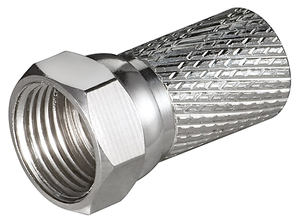 GOOBAY βύσμα τύπου F 51864, αρσενικό, μεταλλικό, 7mm, 10τμχ