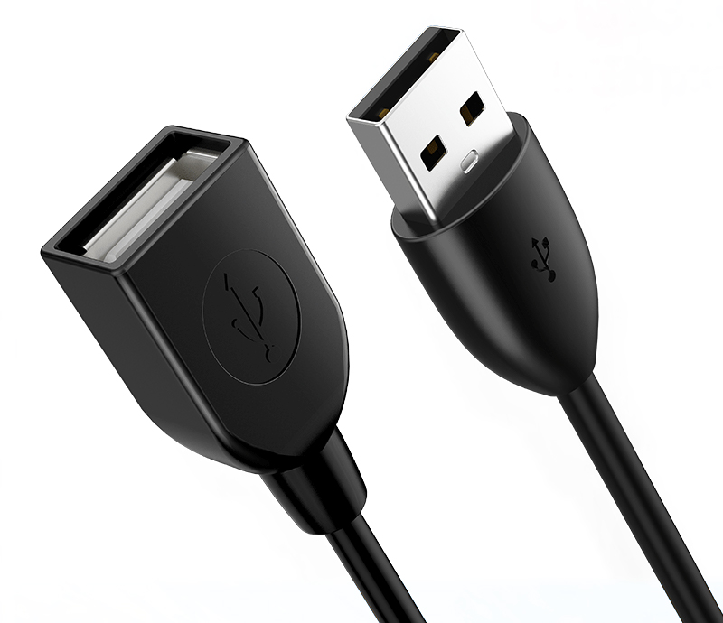 CABLETIME καλώδιο προέκτασης USB CT-AMAF2, 3A, 480Mbps, 3m, μαύρο
