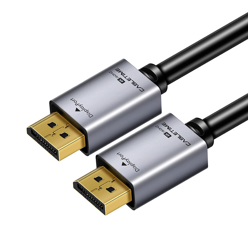 CABLETIME καλώδιο DisplayPort CT-P01G, 4K/60Hz, 21.6Gbps, 3m, μαύρο