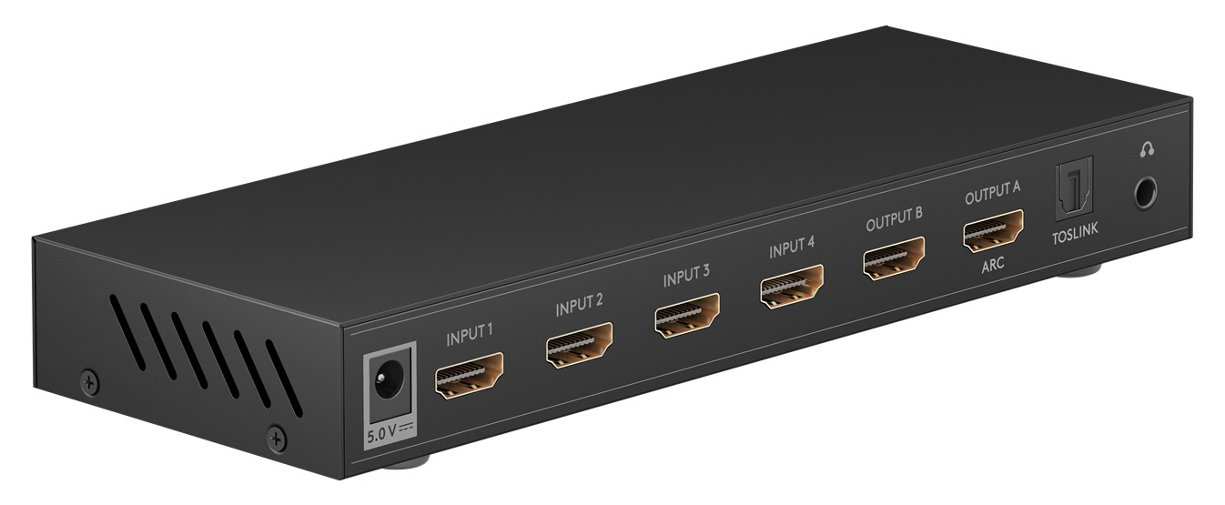 GOOBAY HDMI matrix switch 58478, 4-in σε 2-out, 4K/30Hz, μαύρο
