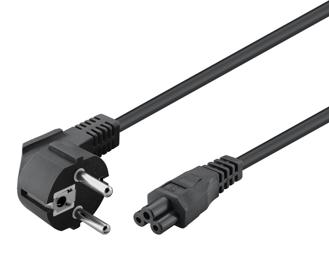 GOOBAY καλώδιο τροφοδοσίας 68004, γωνιακό, 0.75mm², 1.8m, μαύρο