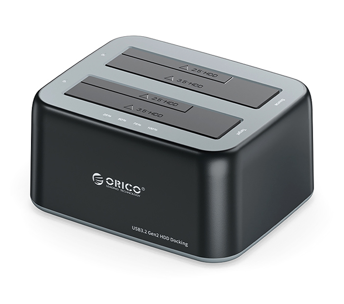 ORICO docking station 6829C3, 2x 2.5/3.5″ HDD/SSD, 10Gbps, μαύρο