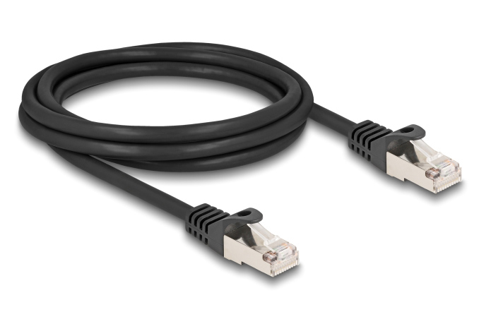 DELOCK καλώδιο RJ50 80188, S/FTP, 26 AWG, 2m, μαύρο
