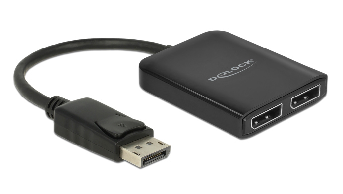 DELOCK splitter DisplayPort σε 2x DisplayPort 87768, Dual Mode, MST, 4K
