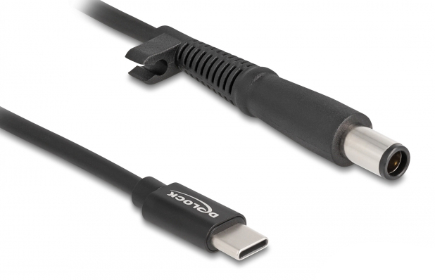 DELOCK καλώδιο τροφοδοσίας 87972, USB-C σε HP 7.4×5.0mm, 1.5m, μαύρο