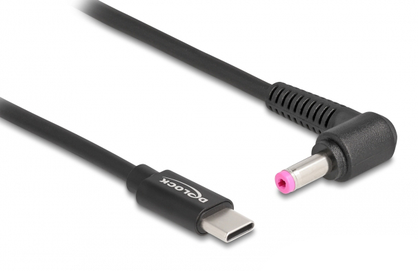 DELOCK καλώδιο τροφοδοσίας 87973, USB-C σε HP 4.8×1.7mm, 1.5m, μαύρο