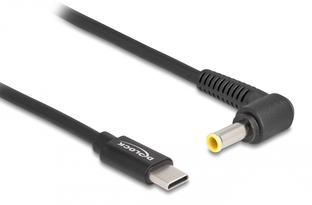 DELOCK καλώδιο τροφοδοσίας 87980, USB-C σε Samsung 5.5x3mm, 1.5m, μαύρο