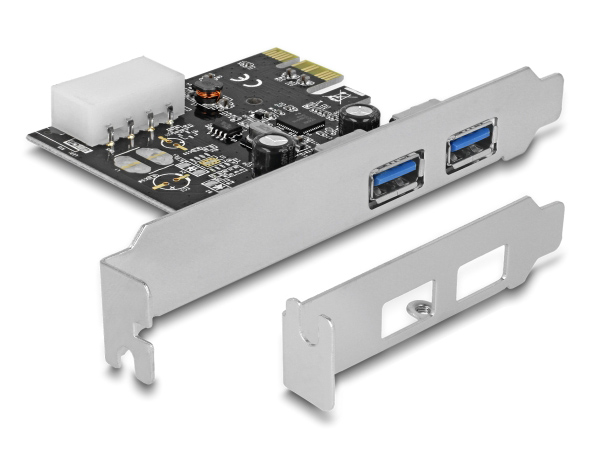 DELOCK κάρτα επέκτασης PCIe x1 σε 2x USB 89243, 5Gbps