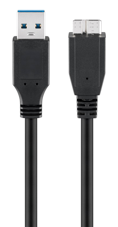 GOOBAY καλώδιο USB 3.0 σε micro Τype B 95027, 5 Gbps, 3m, μαύρο