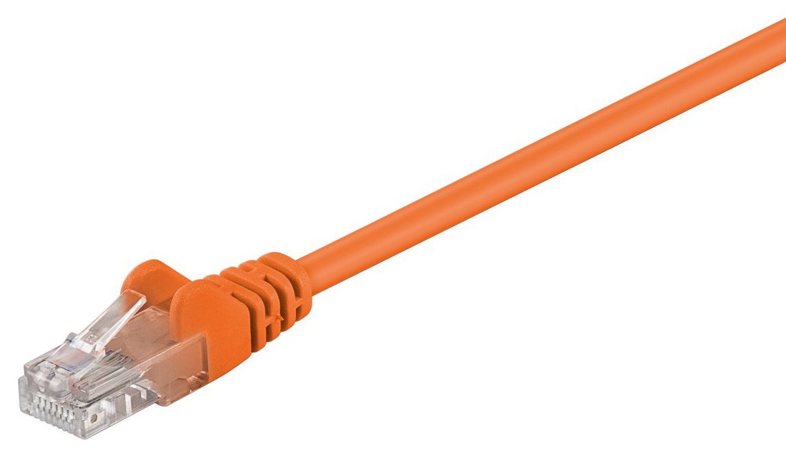 GOOBAY καλώδιο δικτύου 95201, CAT 5e U/UTP, CCA, PVC, 0.25m, πορτοκαλί