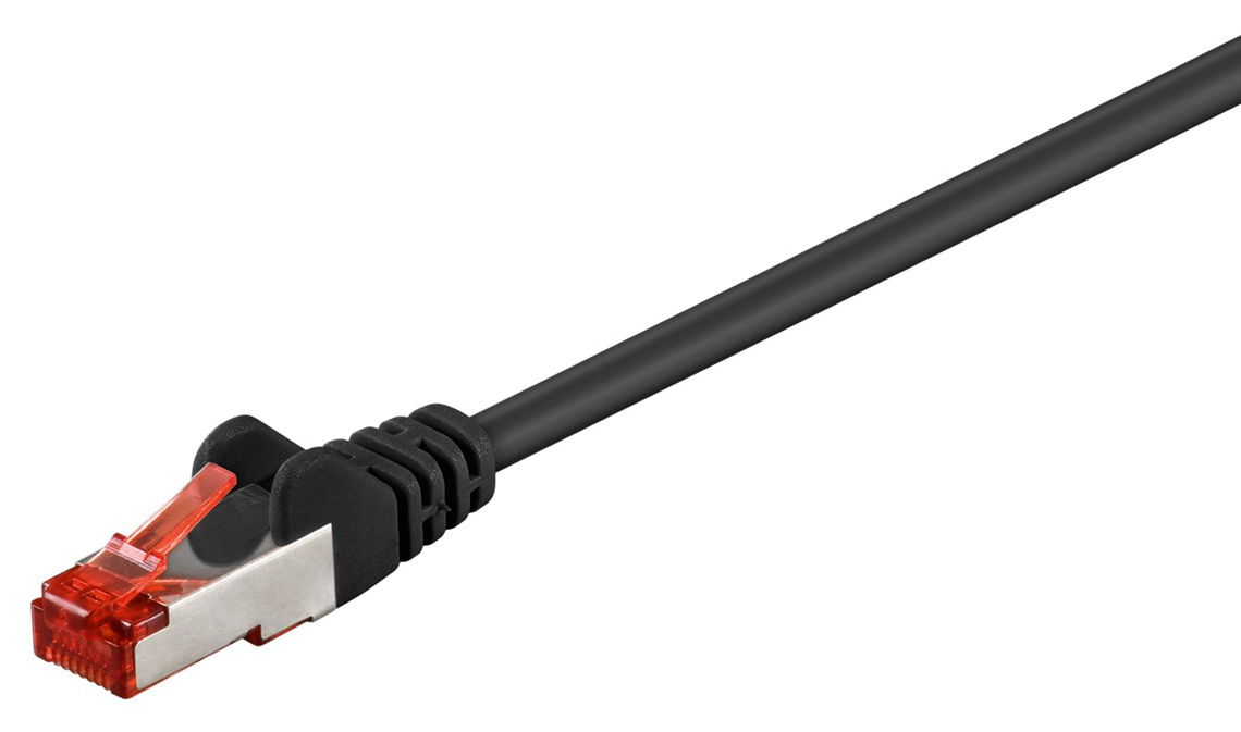 GOOBAY καλώδιο δικτύου 95498, CAT 6 S/FTP (PiMF), CCA, 2m, μαύρο