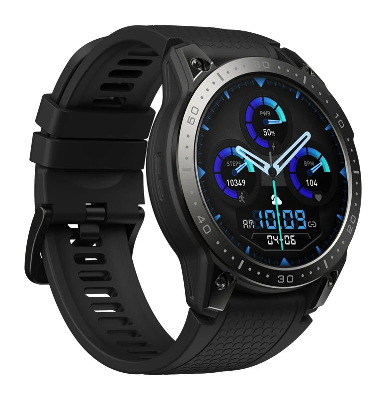 ZEBLAZE smartwatch Ares 3 Pro, heart rate, 1.43″ AMOLED, IP68, μαύρο