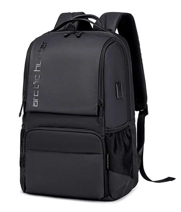 ARCTIC HUNTER τσάντα πλάτης B00532 με θήκη laptop 15.6″, USB, 28L, μαύρη