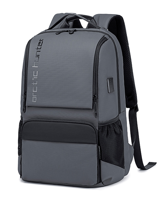 ARCTIC HUNTER τσάντα πλάτης B00532 με θήκη laptop 15.6″, USB, 28L, γκρι