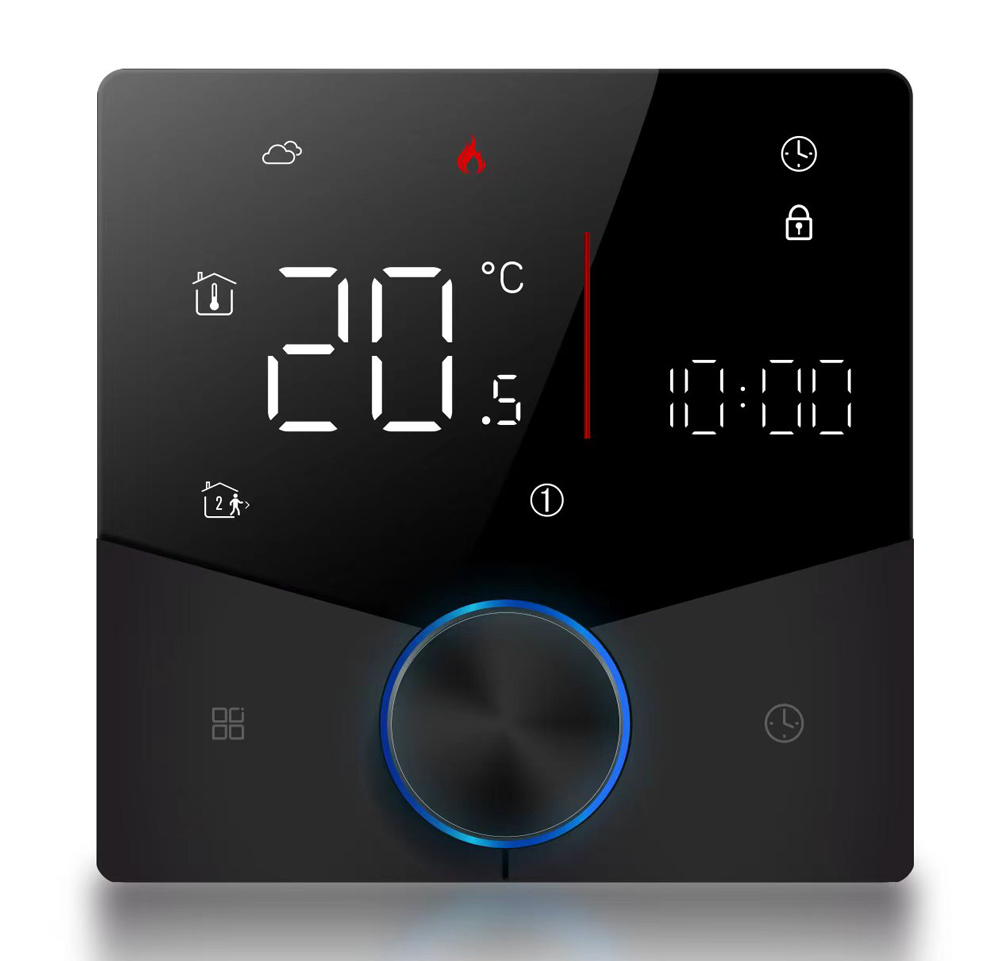 Smart θερμοστάτης χώρου BHT-009GCLW, αερίου, Wi-Fi, μαύρος