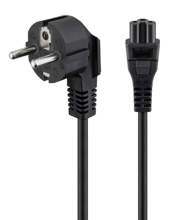 POWERTECH καλώδιο τροφοδοσίας CAB-P029, 3x 0.30mm, 1.5m, μαύρο, 10τμχ