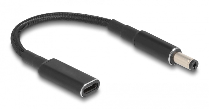 POWERTECH καλώδιο τροφοδοσίας CAB-UC069, USB-C σε 5.5×2.1mm, 15cm, μαύρο