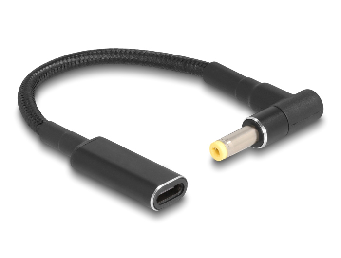 POWERTECH καλώδιο τροφοδοσίας CAB-UC073, USB-C σε HP 4.8×1.7mm, μαύρο