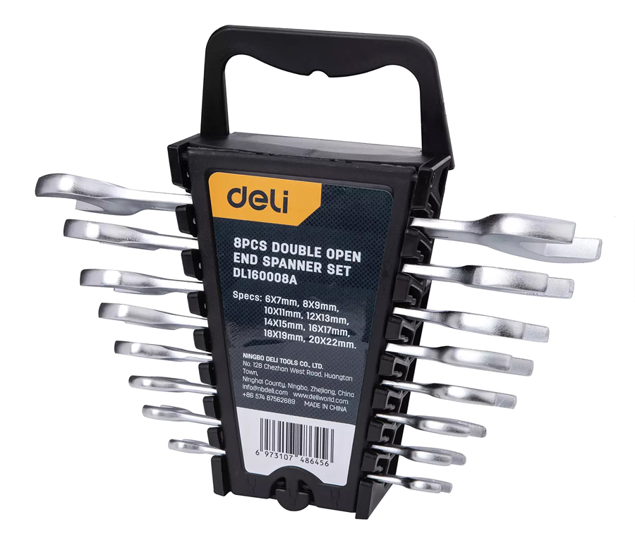 DELI σετ γερμανικά κλειδιά DL160008A, 6×7-20x22mm, 8τμχ