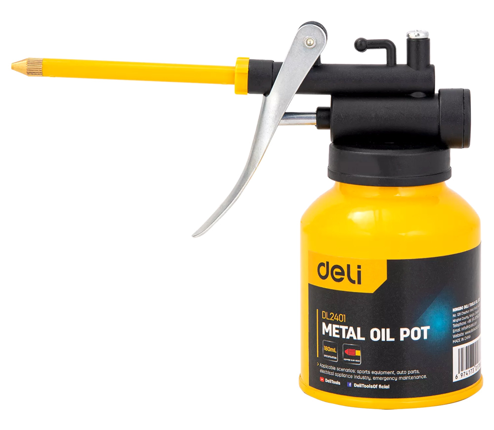 DELI πιστόλι λαδιού DL2401 με μεταλλικό δοχείο, 180ml