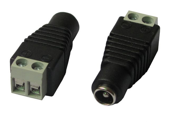 FOLKSAFE βύσμα τροφοδοσίας DC θηλυκό DCFC, 5.5×2.1mm, σε κλέμα, 5τμχ
