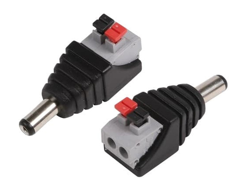 FOLKSAFE βύσμα τροφοδοσίας DC αρσενικό DCMCP, 5.5×2.1mm, push-pin, 5τμχ