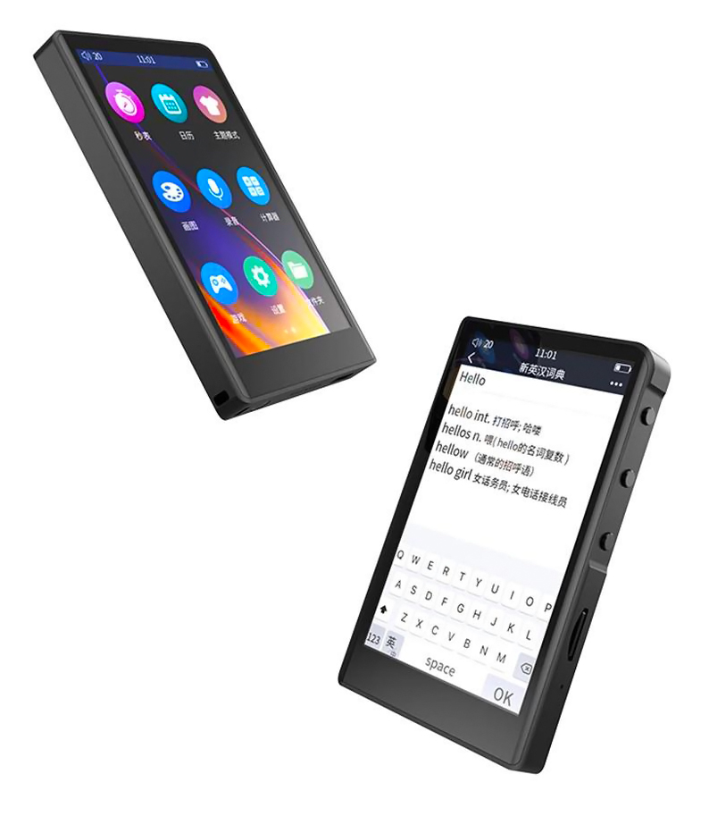 RUIZU MP3 player Η9 με οθόνη αφής 3.8″, 16GB, BT, 1000mAh, μαύρο