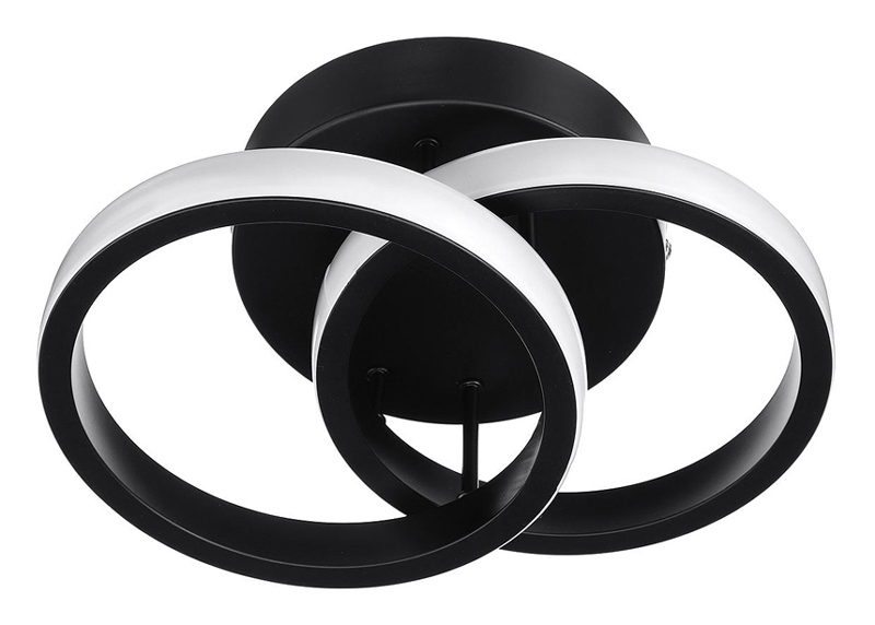 POWERTECH LED φωτιστικό οροφής HLL-0081, 20W, 4000K, 24.5×16.5cm, μαύρο