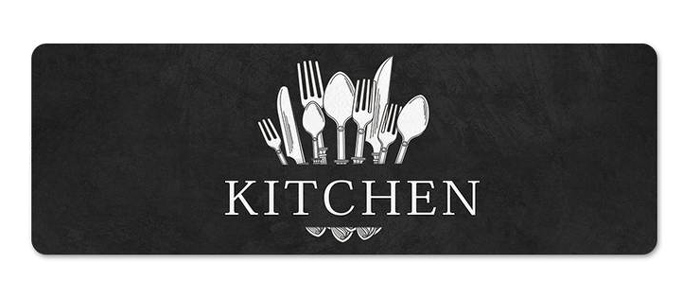 HOME USE πατάκι κουζίνας HUH-0148, αντιολισθητικό, 40 x 120cm, μαύρο