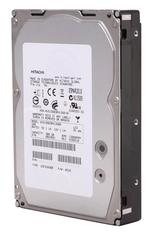 HITACHI used SAS HDD HUS156030VLS600, 300GB, 15K RPM, 6Gb/s, 3.5″