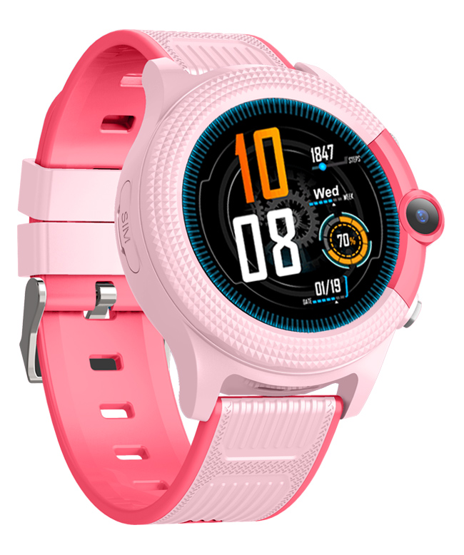 INTIME GPS smartwatch για παιδιά IT-053, 1.28″, camera, 4G, IPX7, ροζ
