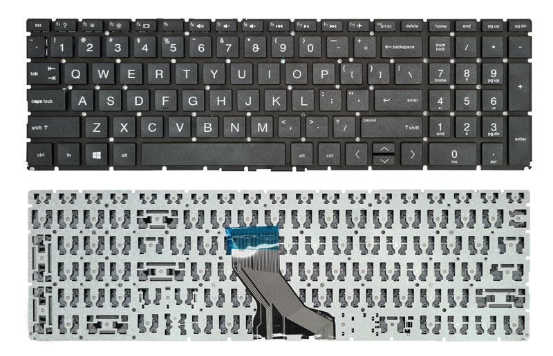 Πληκτρολόγιο για HP ProBook 250/255 G7/G8 KEY-102, χωρίς frame, μαύρο
