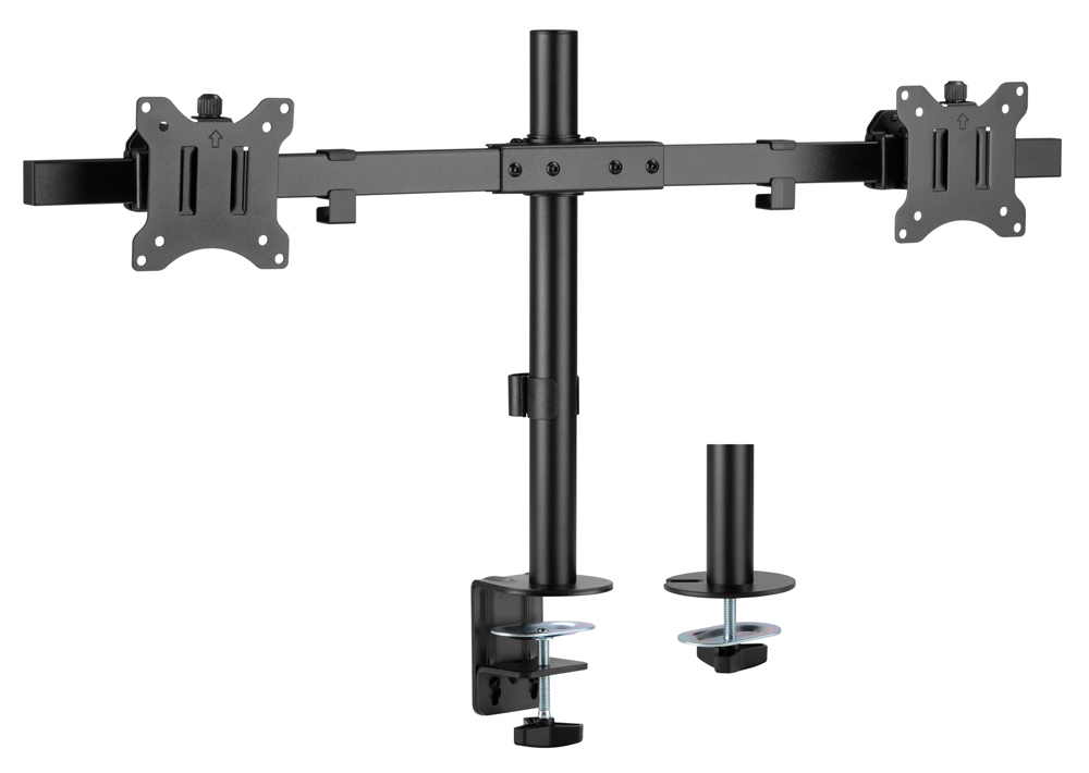 BRATECK βάση γραφείου LDT57-C02 για 2 οθόνες 17″-32″, έως 9kg ανά οθόνη