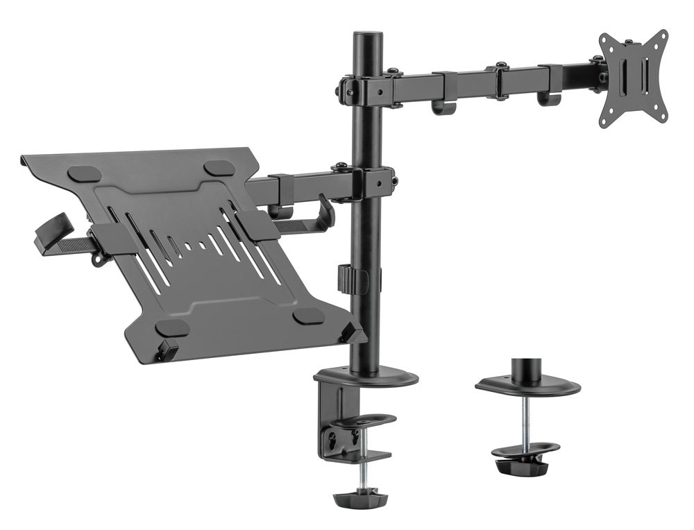BRATECK βάση γραφείου LDT66-C024ML για οθόνη 17″-32″ & laptop, έως 9kg