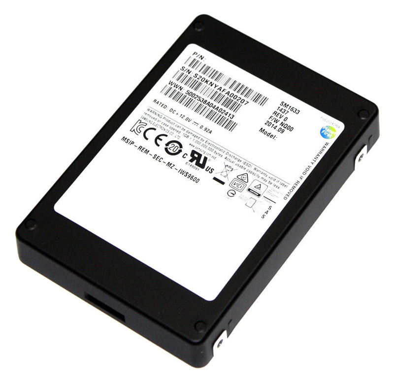 SAMSUNG used SAS SSD MZ-ILS800, 800GB, 12Gb/s, 2.5″