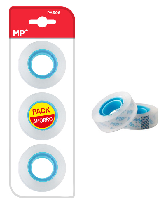 MP κολλητική ταινία Crystal PA506-03, 24mm, 33m, διάφανη, 3τμχ