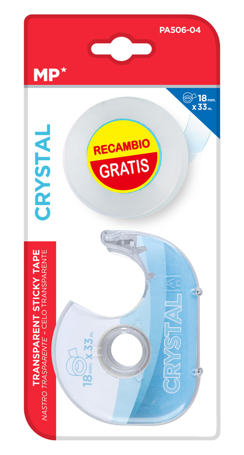 MP βάση και κολλητική ταινία Crystal PA506-04, 18mm, 33m, διάφανη