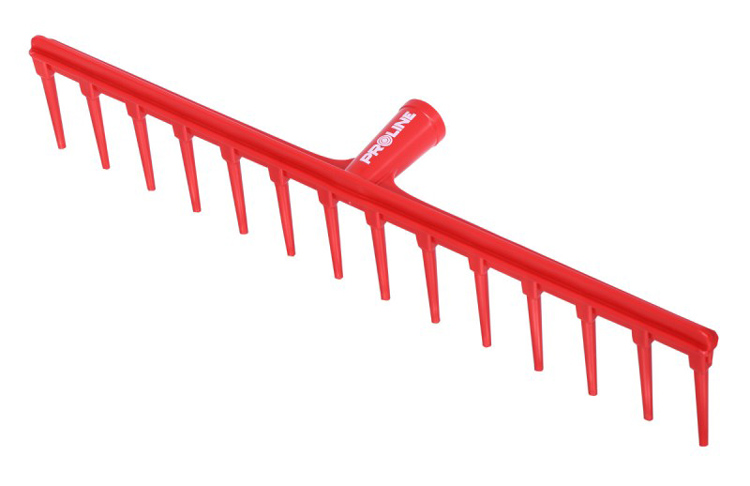 PROLINE πλαστική τσουγκράνα 14316, 14 δόντια, 54cm, κόκκινη