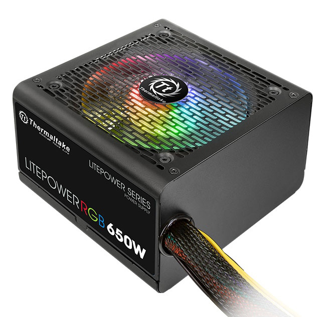 THERMALTAKE τροφοδοτικό PC Litepower RGB, 650W, Non Modular, Active PFC