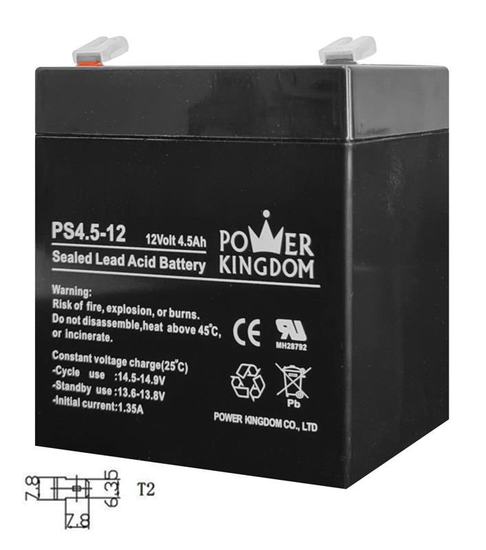 POWER KINGDOM μπαταρία μολύβδου 12Volt 4.5Ah, T2