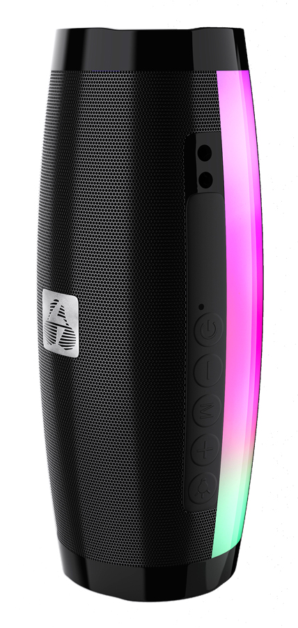 POWERTECH φορητό ηχείο Soul, 10W, USB/TF/AUX/BT/FM, RGB φωτισμός, μαύρο