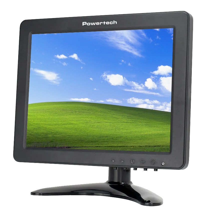 POWERTECH οθόνη LED PT-1108 8″ 1024×768, IPS, HDMI/VGA/AV/BNC/USB, μαύρη