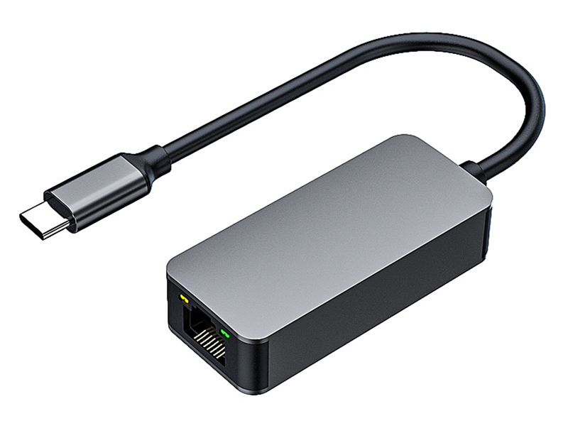 POWERTECH αντάπτορας δικτύου PTH-080, USB-C, 2.5Gbps Ethernet, γκρι